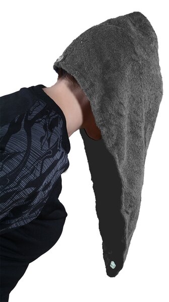 Rychleschnoucí turban na vlasy RENA tmavě šedý