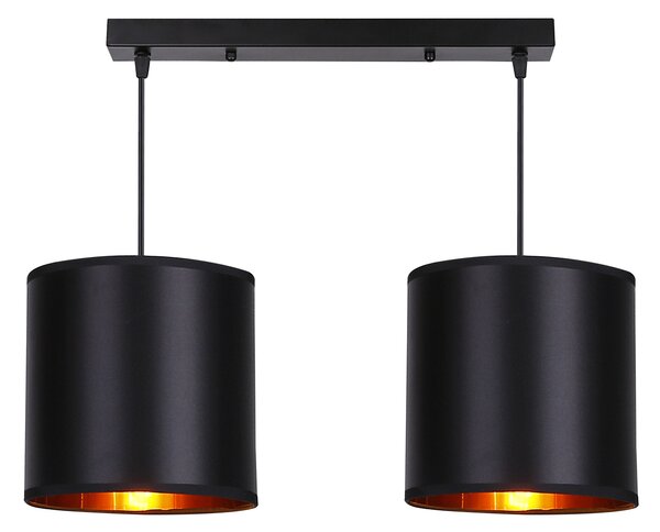 Candellux Černo-měděný závěsný lustr Candida pro žárovku 2x E27 32-00712