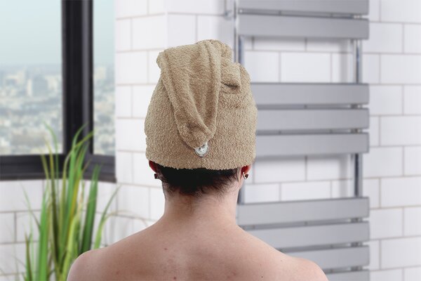 Rychleschnoucí turban na vlasy RENA béžový