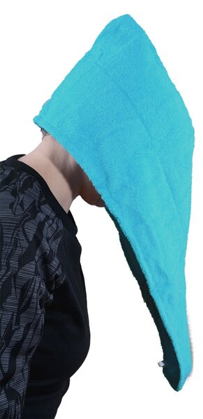 Rychleschnoucí turban na vlasy RENA tyrkysový