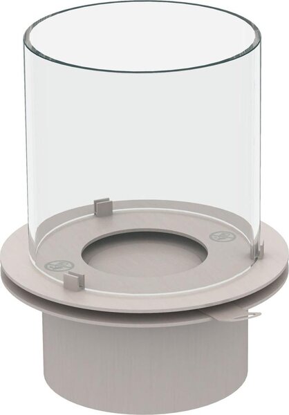 Kulatý hořák se skleněným krytem pro bioetanolový krb, nerezový biokrb, 1,5 l, průměr 25 cm