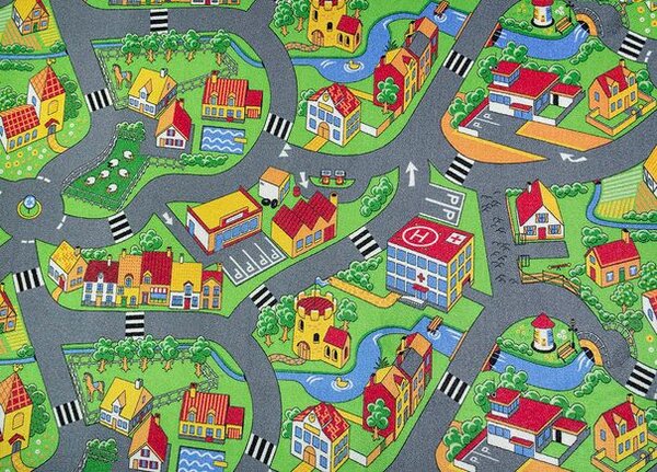 Breno Metrážový koberec LITTLE VILLAGE 90, šíře 400 cm, Vícebarevné