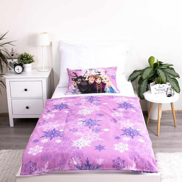 Bavlněné dětské povlečení do postýlky 100x135 cm Frozen "Purple" – Jerry Fabrics