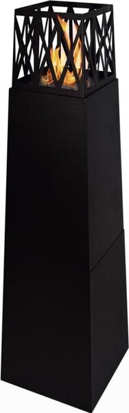 Zahradní krb na bioetanol Vulcano Nero 40 × 40 × 145 mm pro venkovní použití