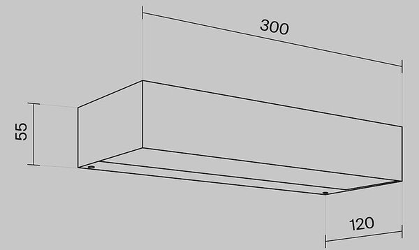 M O428WL-L20GF3K Nástěnné svítidlo Lot 3000K 20W teplá bílá 700lm černý hliník IP65 - MAYTONI