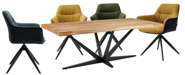 JÍDELNÍ STŮL, dub, černá, barvy dubu, 200/100/75 cm Linea Natura - Jídelní stoly