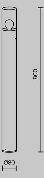 M O432FL-01GF1 Venkovní sloupkové svítidlo Amas E27 60W černý hliník čiré sklo IP54 - MAYTONI