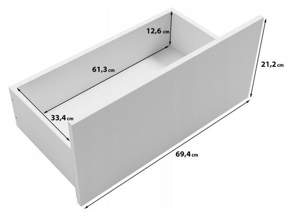 Vysoká komoda do obývacího pokoje, výška 170 cm, barva: černá grafit