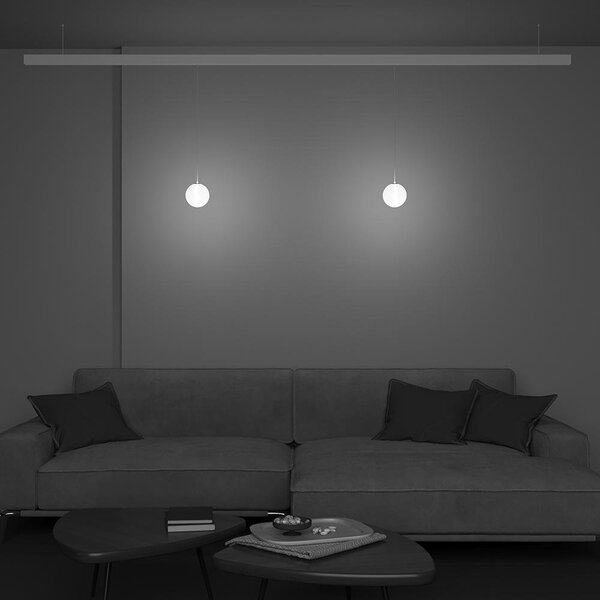 Maytoni Závěsné LED svítidlo LUNA 5W pro systém EXILITY, ø 13 cm, 3000K nestmívatelné Barva: Bílá