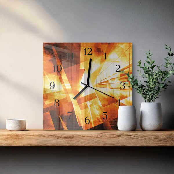 Skleněné hodiny na stěnu Abstrakce zskc-30x30-00171084