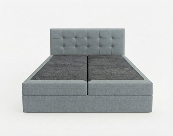 Čalouněná postel boxspring DIRELIS TRINITY 140x200 cm šedá Matrace: Matrace Bonell pružinová
