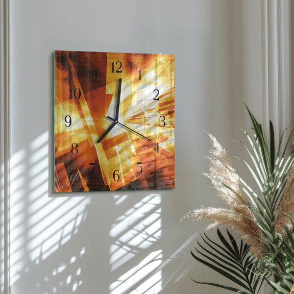 Skleněné hodiny na stěnu Abstrakce zskc-30x30-00171084