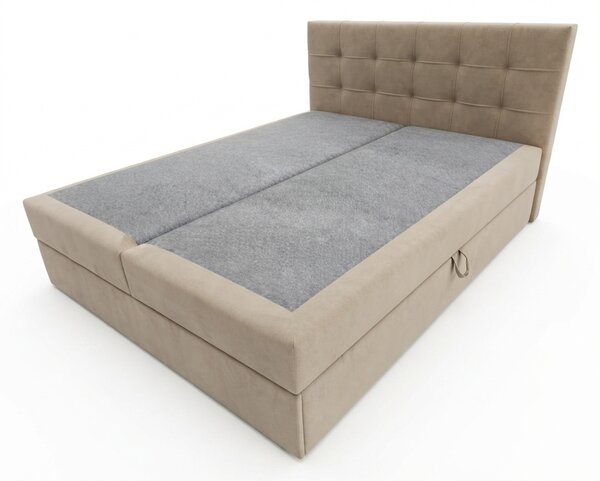 Čalouněná postel boxspring DIRELIS TRINITY 140x200 cm béžová Matrace: Matrace Bonell pružinová