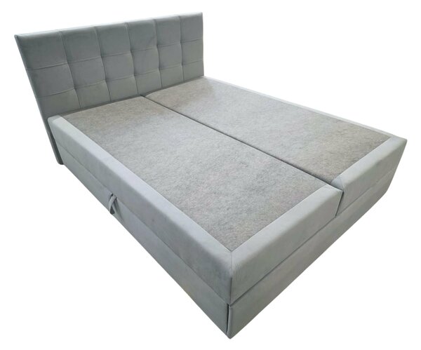 Čalouněná postel boxspring DIRELIS TRINITY 140x200 cm šedá Matrace: Matrace Bonell pružinová