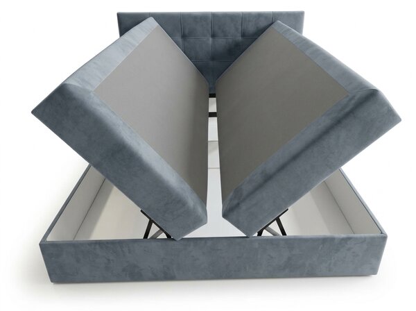 Čalouněná postel boxspring DIRELIS TRINITY 140x200 cm šedá Matrace: Matrace Bonell pružinová