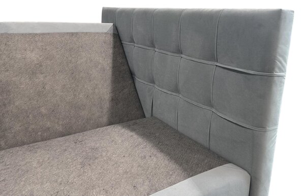 Čalouněná postel boxspring DIRELIS TRINITY 140x200 cm šedá Matrace: Matrace Bonell pružinová