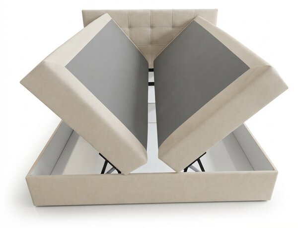 Čalouněná postel boxspring DIRELIS TRINITY 140x200 cm béžová Matrace: Matrace Bonell pružinová