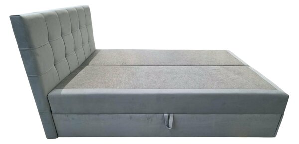 Čalouněná postel boxspring DIRELIS TRINITY 140x200 cm šedá Matrace: Matrace Bonell pružinová