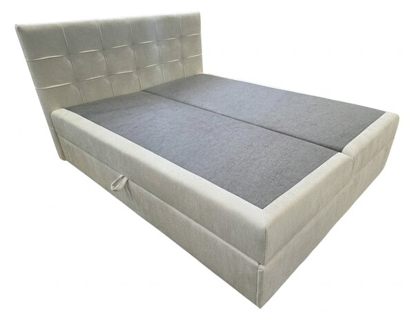 Čalouněná postel boxspring DIRELIS VIBE 140x200 cm krémová Matrace: Matrace Bonell pružinová