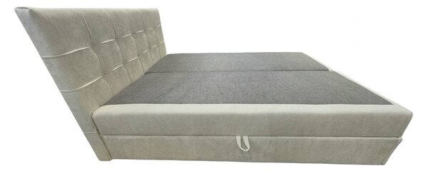 Čalouněná postel boxspring DIRELIS VIBE 140x200 cm krémová Matrace: Matrace Bonell pružinová