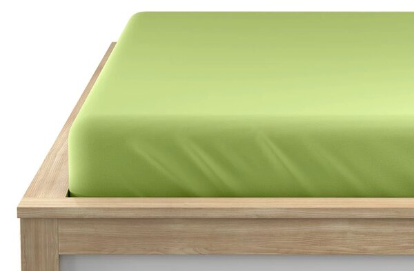 Jersey prostěradlo HIGHFIT pistáciové 90 x 200 cm