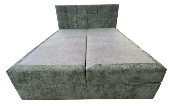 Čalouněná postel boxspring DIRELIS VIBE 160x200 cm tmavě zelená Matrace: Matrace Bonell pružinová