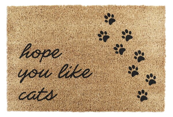 Rohožka z kokosového vlákna 40x60 cm Hope You Like Cats – Artsy Doormats