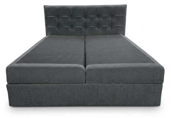 Čalouněná postel boxspring DIRELIS VIBE 140x200 cm tmavě šedá Matrace: Matrace Bonell pružinová