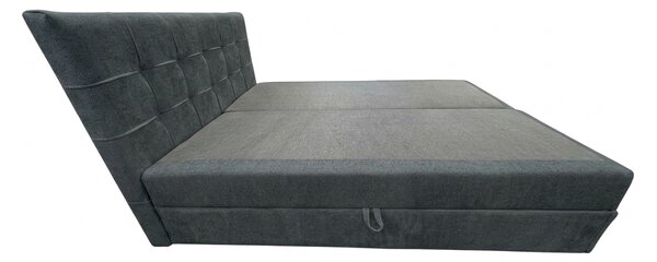 Čalouněná postel boxspring DIRELIS VIBE 140x200 cm tmavě šedá Matrace: Matrace Bonell pružinová