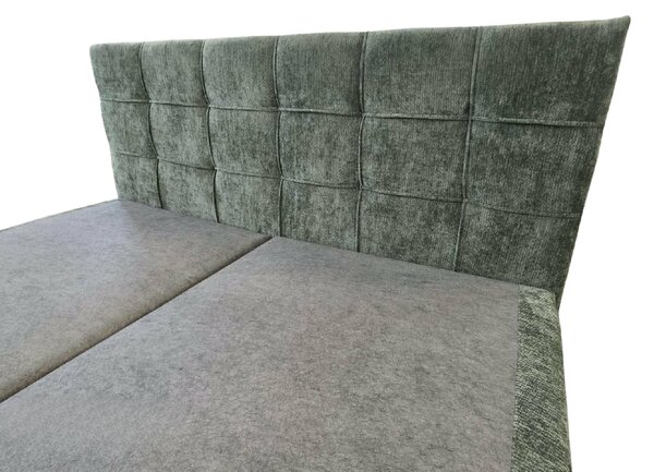 Čalouněná postel boxspring DIRELIS VIBE 160x200 cm tmavě zelená Matrace: Matrace Bonell pružinová