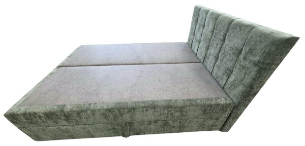 Čalouněná postel boxspring DIRELIS VIBE 160x200 cm tmavě zelená Matrace: Matrace Bonell pružinová