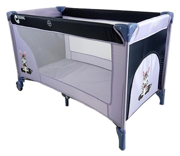 COSING - Cestovní postýlka ADAM Zebra Grey