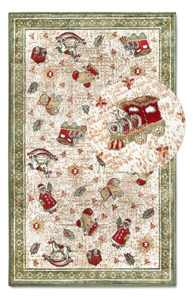 Zelený koberec s vánočním motivem s příměsí bavlny 50x80 cm Toy's Delight Green Christmas – Villeroy&Boch