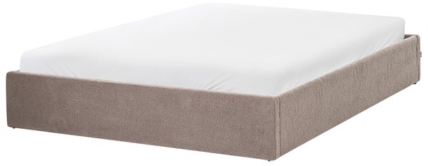 Postel s úložným prostorem bez čela DINAN Buklé Taupe 160 x 200 cm