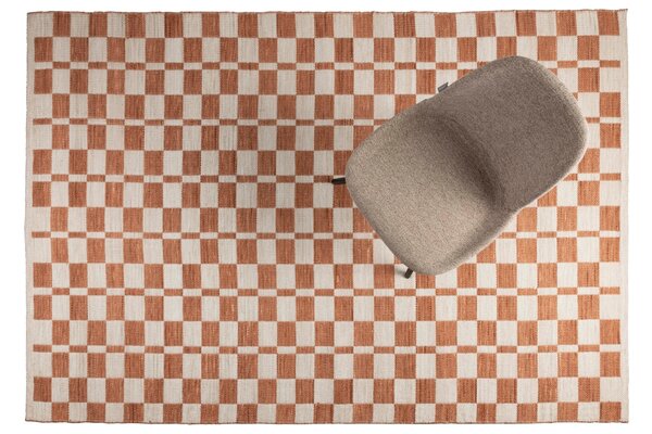 Oranžovo-béžový koberec ZUIVER CHECKER 160 x 230 cm