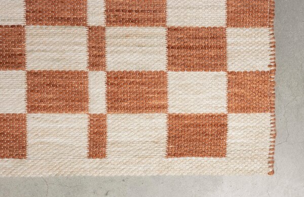 Oranžovo-béžový koberec ZUIVER CHECKER 160 x 230 cm