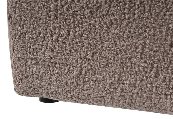 Postel s úložným prostorem bez čela DINAN Buklé Taupe 160 x 200 cm