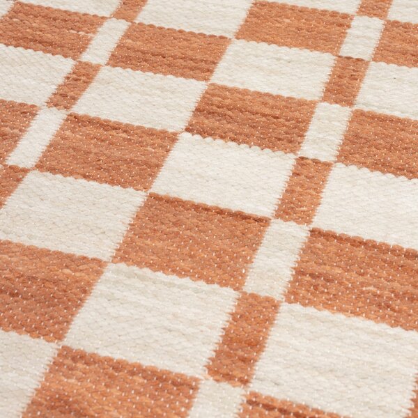 Oranžovo-béžový koberec ZUIVER CHECKER 160 x 230 cm