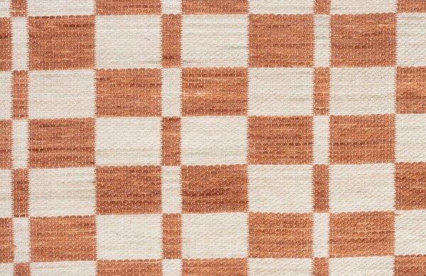 Oranžovo-béžový koberec ZUIVER CHECKER 160 x 230 cm