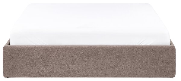 Postel s úložným prostorem bez čela DINAN Buklé Taupe 160 x 200 cm