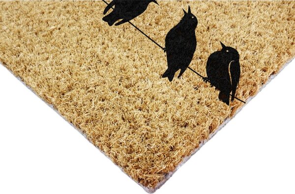 Rohožka z kokosového vlákna 40x60 cm Birds On a Wire – Artsy Doormats