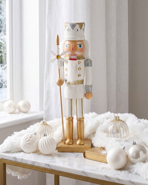 Dekorativní figurka LJUNGAN 37 cm Louskáček Bílá