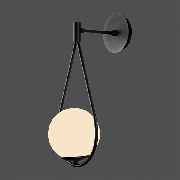 Černé nástěnné svítidlo ø 15 cm Arch – Squid Lighting