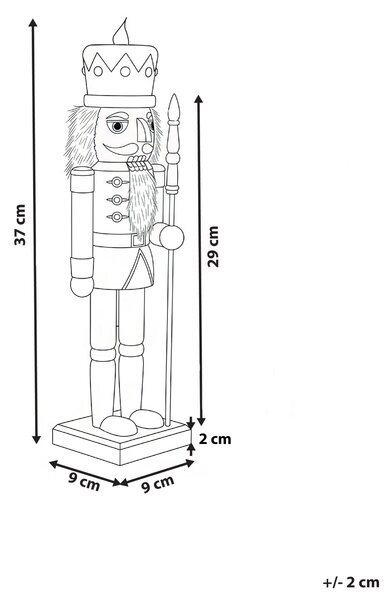 Dekorativní figurka LJUNGAN 37 cm Louskáček Bílá