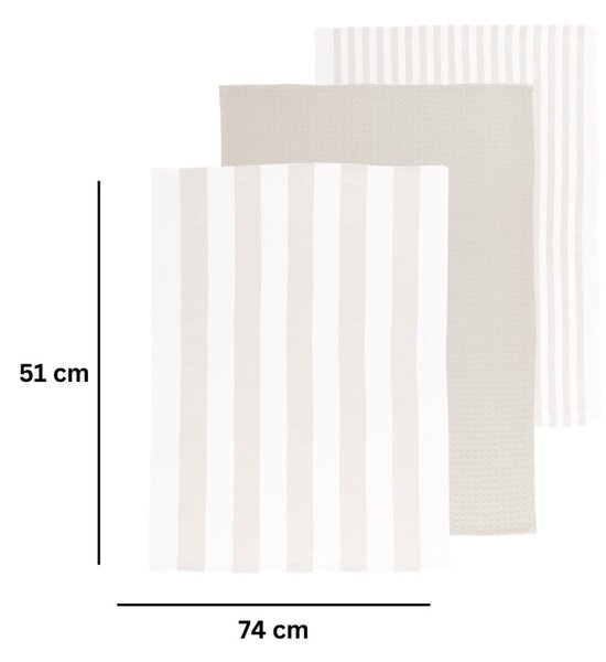 Bavlněné utěrky v sadě 3 ks 51x74 cm Marra – Tiseco Home Studio