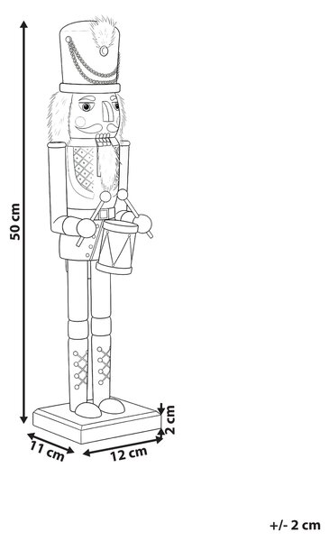 Dekorativní figurka HOGSJON 50 cm Louskáček Červená