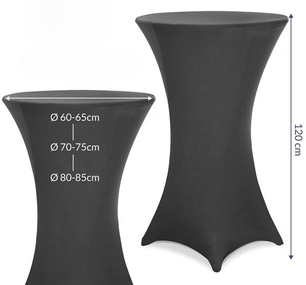 Deuba Potah na barový stůl Ø70 cm - antracit