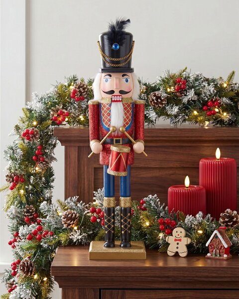Dekorativní figurka HOGSJON 50 cm Louskáček Červená