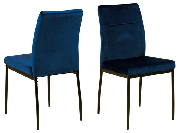 Actona Tmavě modrá jídelní židle Javano, 55x45x90,5 cm