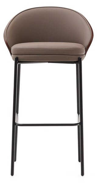 Hnědá barová židle (výška sedáku 77 cm) Eamy – Kave Home